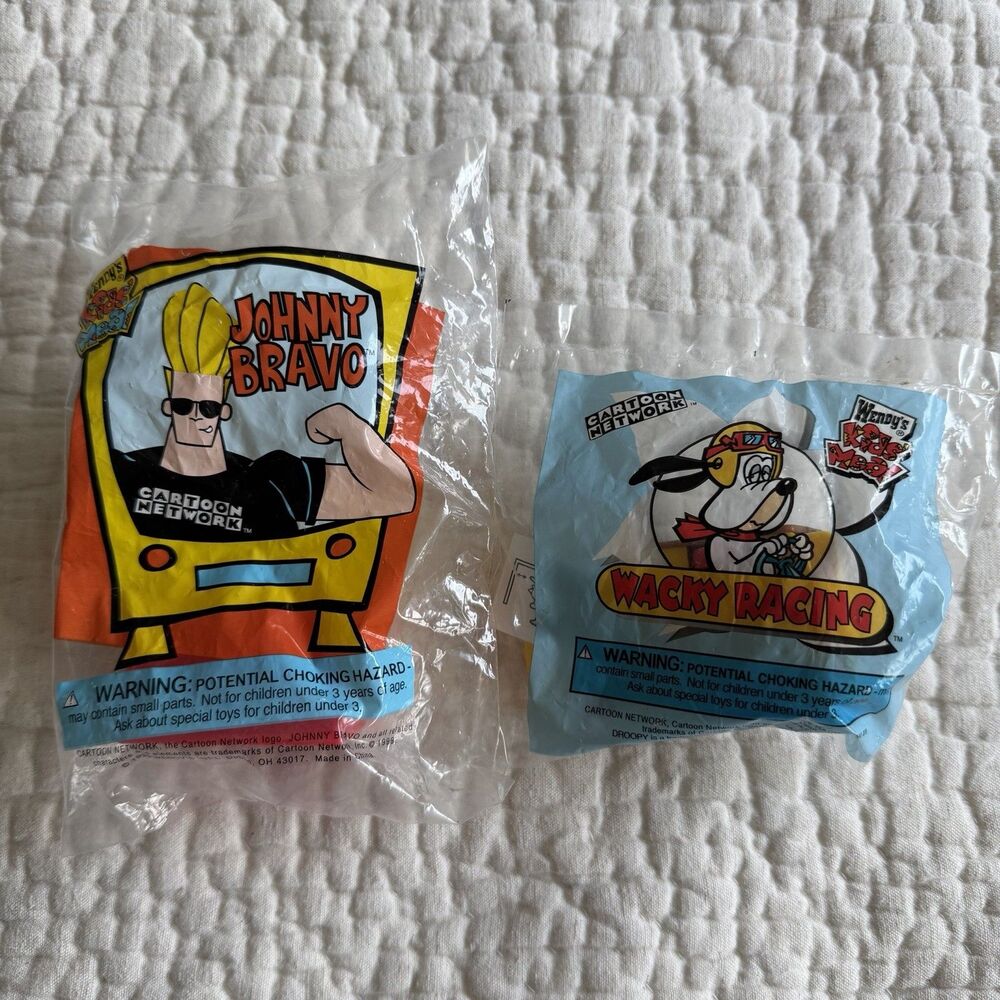 90’s Vintage Wendy’s Kids Meal Toy Cartoon Network Johnny Bravo Tom & Jerry